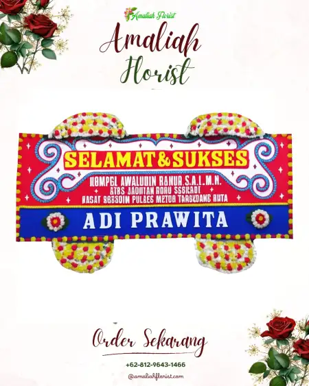 Papan Bunga Ucapan Selamat Pegirian
